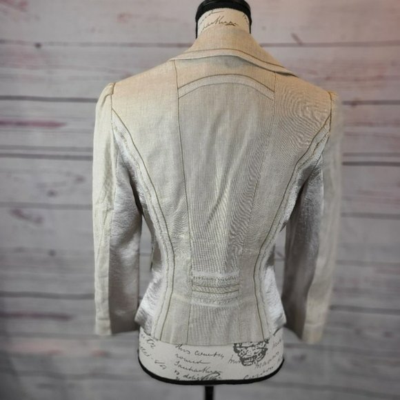Bebe Champagne Lined Jacket -8 - Picture 3 of 3